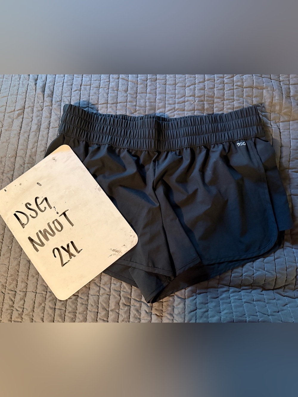 DSG Black Women's Athletic Running Shorts with Elastic Waistband